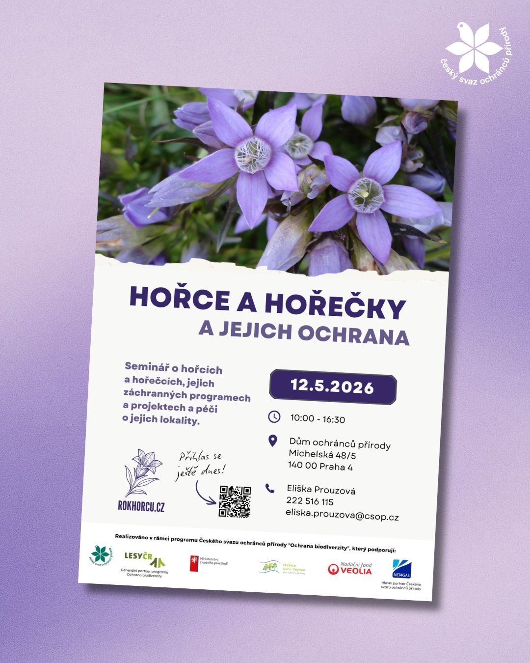 pozvánka na seminář Hořce, hořečky a jejich ochrana