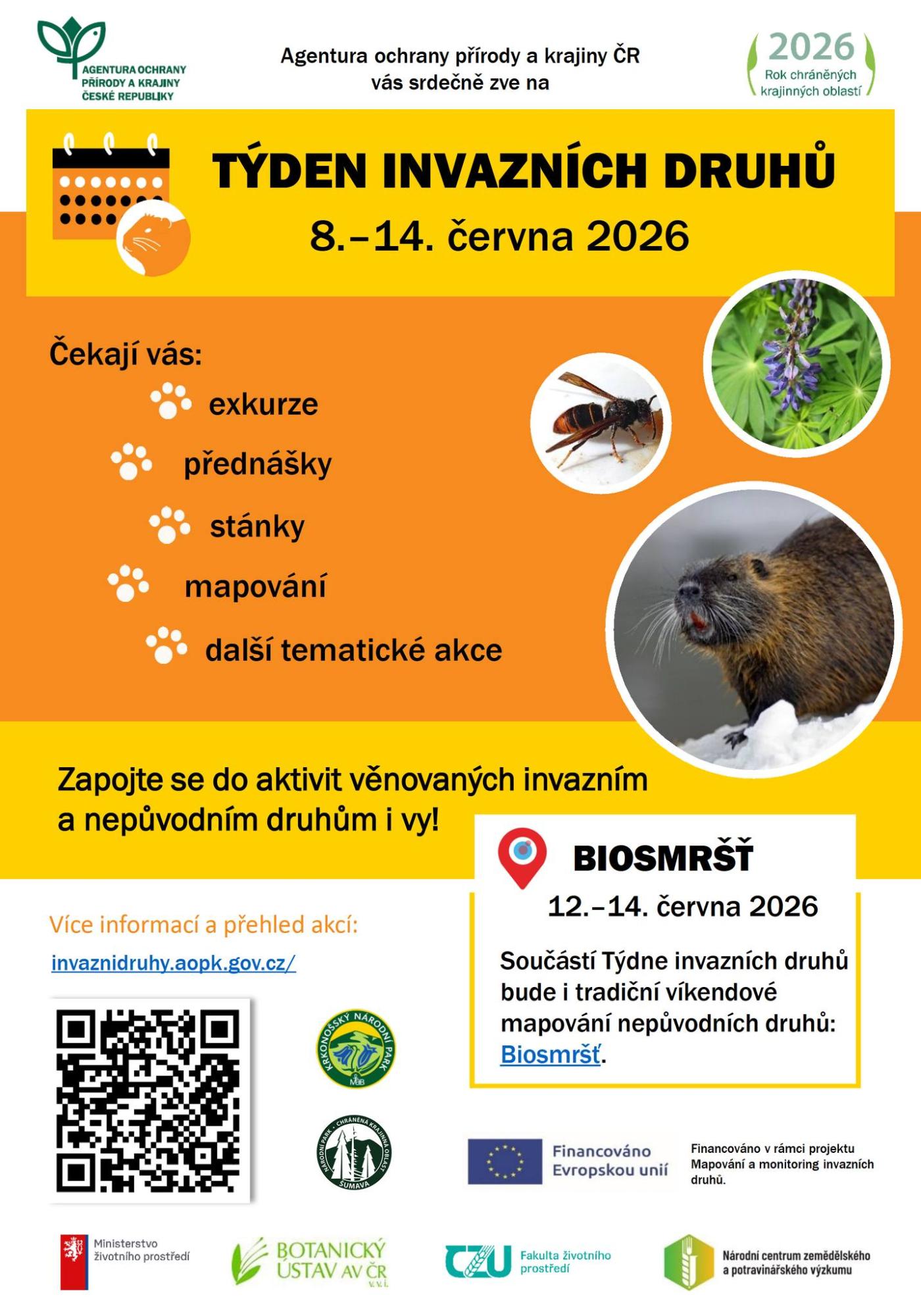 leták k týdnu invazních druhů 2026