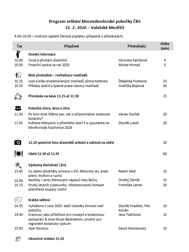 program setkání MS pobočky 21. 2. 2026