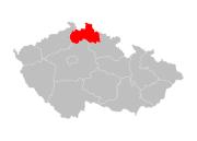 Liberecký kraj - poloha v rámci ČR (autor: Hustoles, volně dostupné na https://commons.wikimedia.org/w/index.php?curid=14912744)